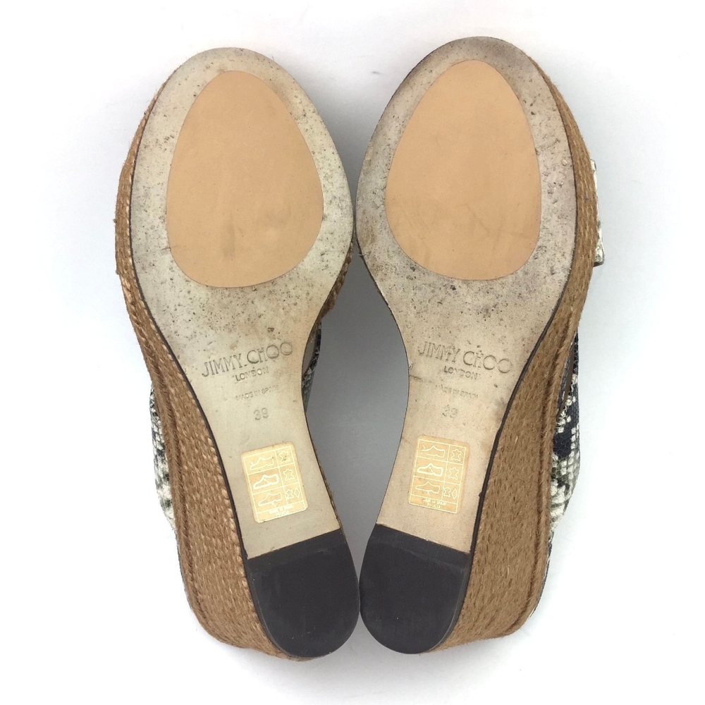 JIMMY CHOO Dovina Snake Embossed Espadrille 9 - Picture 11 of 12